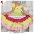 Wholesale flutter sleeve smocked kids dress